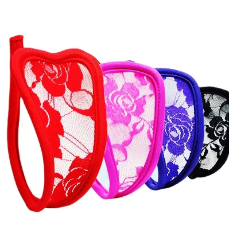

Sexy C-String Thongs Panties Porno Lace Flower Underpants Erotic Transparent Heart Briefs Intimates Lingerie Woman Underwear