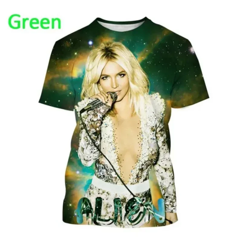 Модная популярная женская футболка с 3D-принтом Британни Спирса