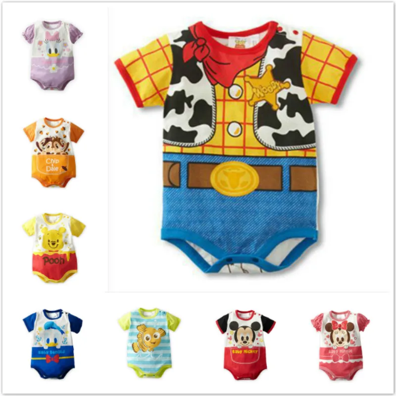 Летние комбинезоны для маленьких мальчиков с героями мультфильмов Короткие