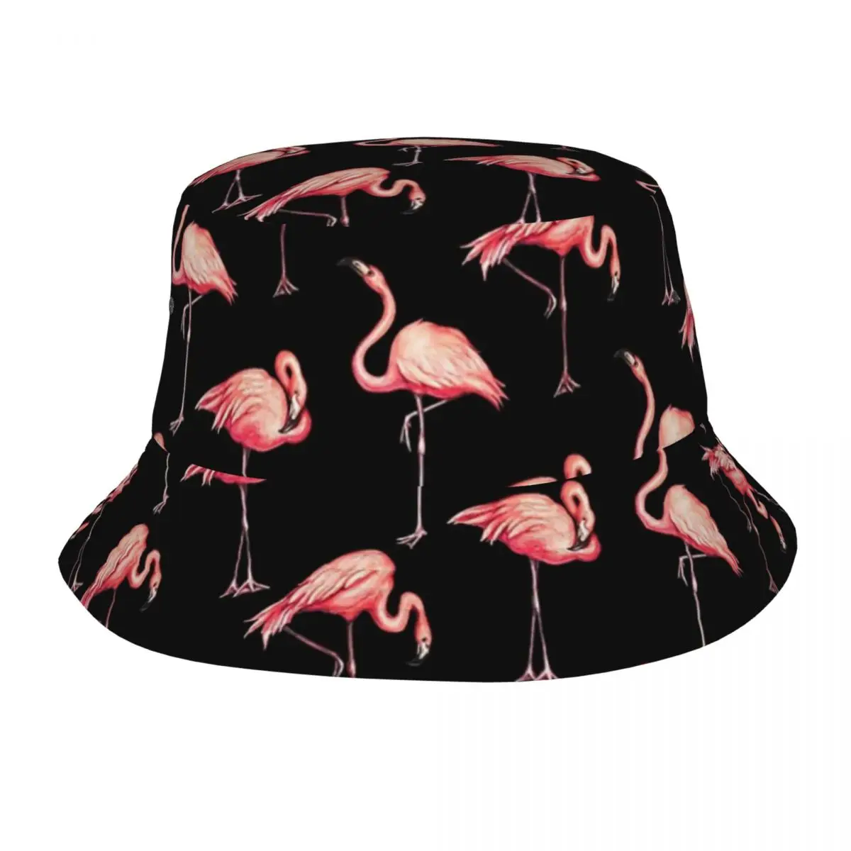 

Flamingo Pattern - Black Bucket Hat Panama Hat Children Bob Hats Outdoor Cool Fisherman Hats For Summer Fishing Unisex Caps