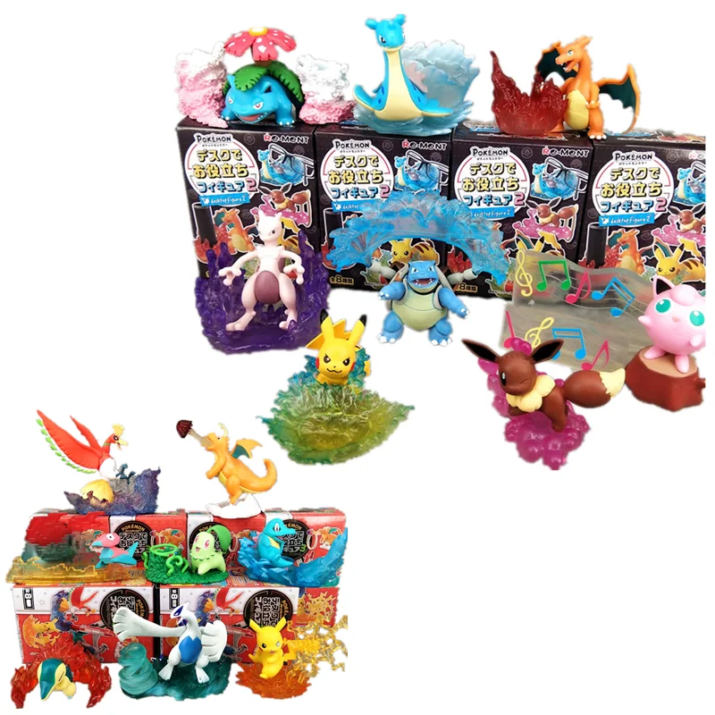

Мини-игрушечные фигурки 8 видов стилей Покемон Пикачу, версия с спецэффектами, 8 см, ПВХ персонаж аниме, автомобиль, Настольная кукла, подарок...