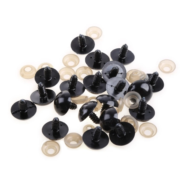 

20pcs 6-20mm Black Plastic Safety Eyes For Teddy Bear/Dolls/Toy Animal/Felting