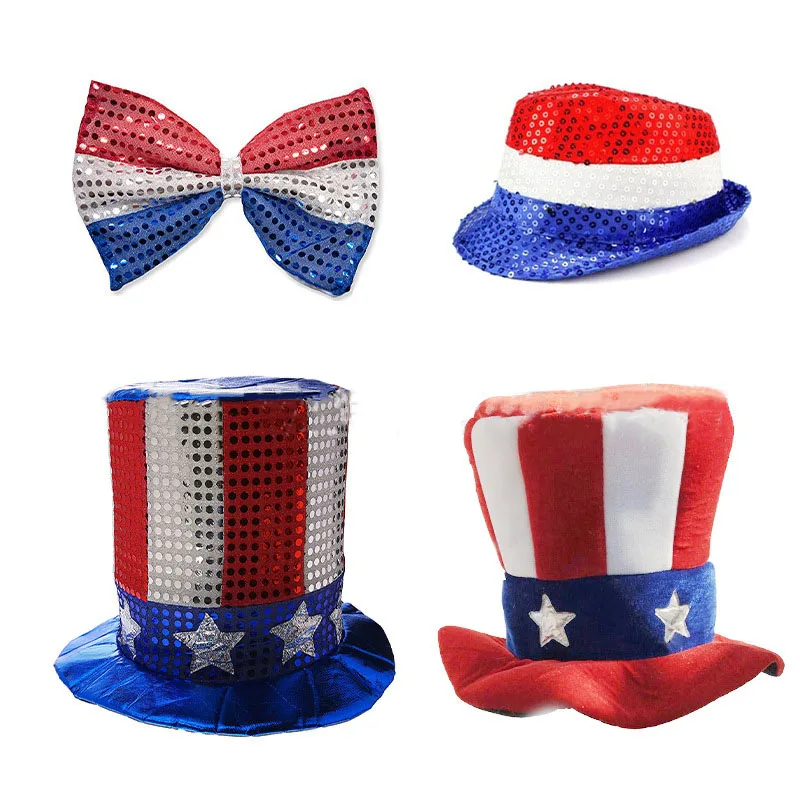 

Американский День Независимости, яркая шляпа США, 4 июля, американская шляпа, счастливый Национальный День Независимости, яркий Декор
