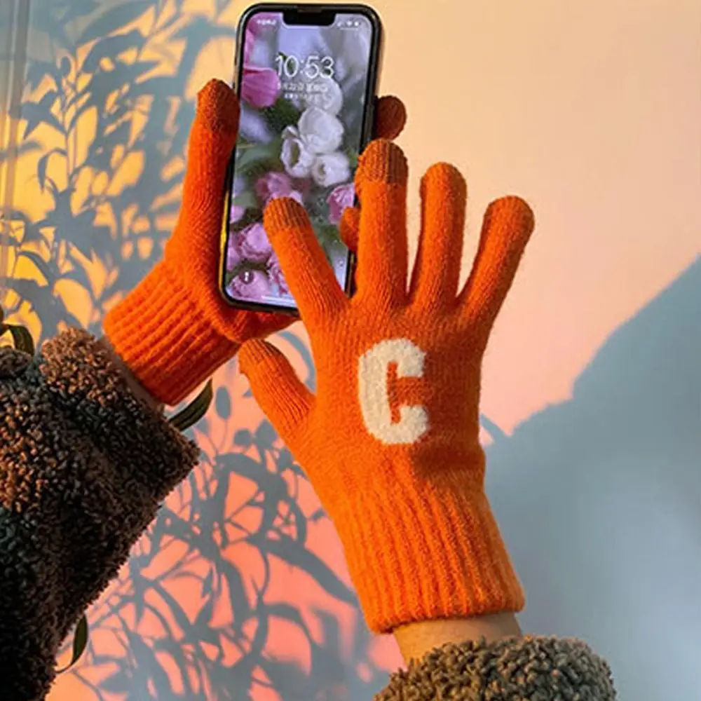 

Protection Autumn Winter Gloves Full Finger Outdoor Gloves Women Knitted Gloves Touch Screen Gloves Korean Style Gloves