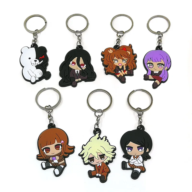 

50PCS PVC Keychain Cute Cartoon Figure Keyring Anime Accessiroes Custom Key Chain for Car Key Gadget for Man Women Kid Favor Toy