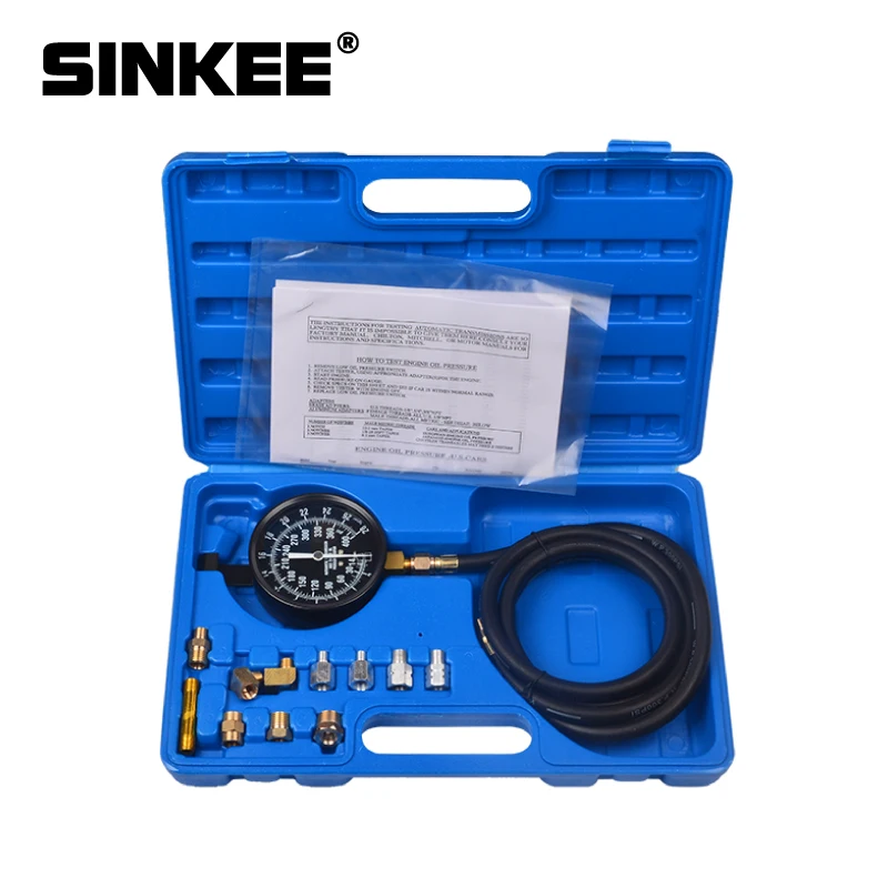 

14 piece Engine Oil Pressure Tester Test Gauge Diagnostic Test Tool Set Kit
