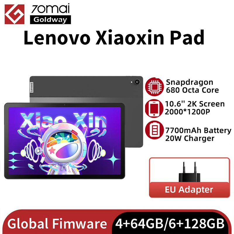 Планшет Lenovo Tab Xiaoxin Pad глобальная прошивка экран 2022 дюйма 64 ГБ 10 6 Восьмиядерный
