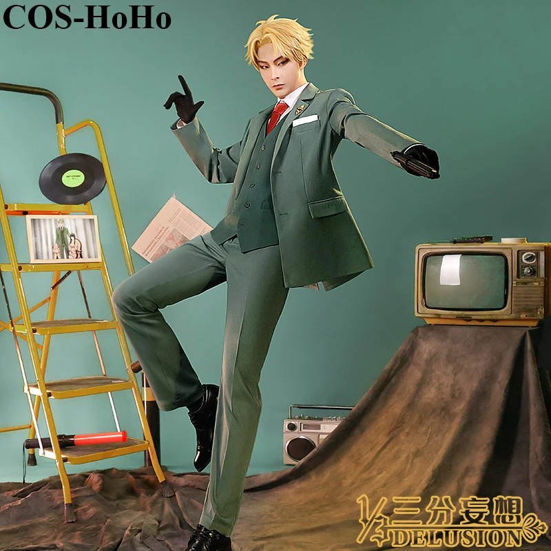 

COS-HoHo Anime SPY×FAMILY Loid Forger Game Suit Gentleman Handsome Uniform Cosplay Costume Halloween Party Role Play Outfit Men