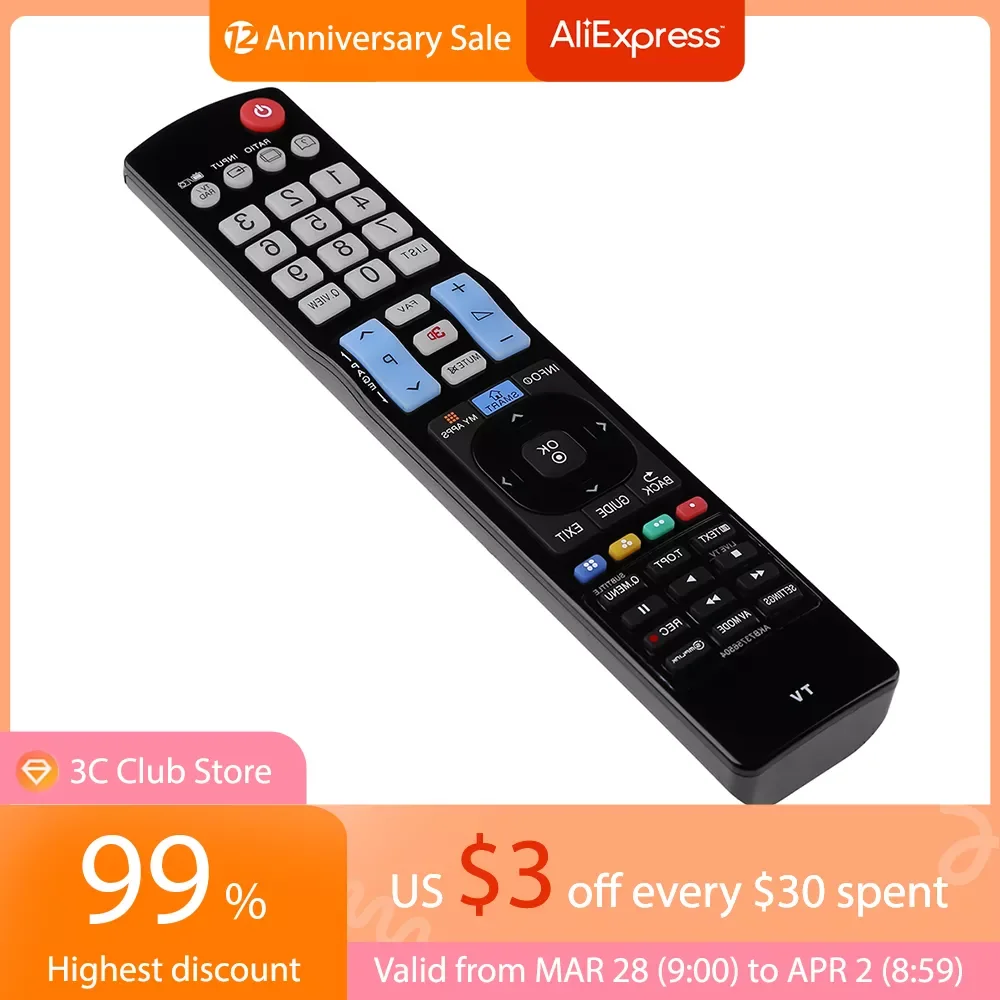

Universal LCD TV Remote Control for LG AKB73756504 AKB73756510 AKB73756502
