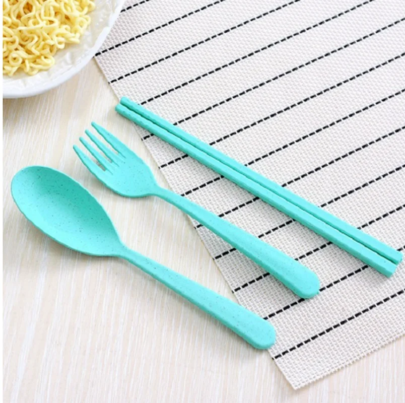 Экологически чистые товары набор посуды многоразовые столовые приборы твердая