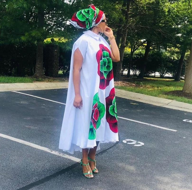 

African Maxi Dresses For Women 2022 New Summer Print Dress Plus Size Boubou Nigerian Fashion Ankara Robes Party Clothing