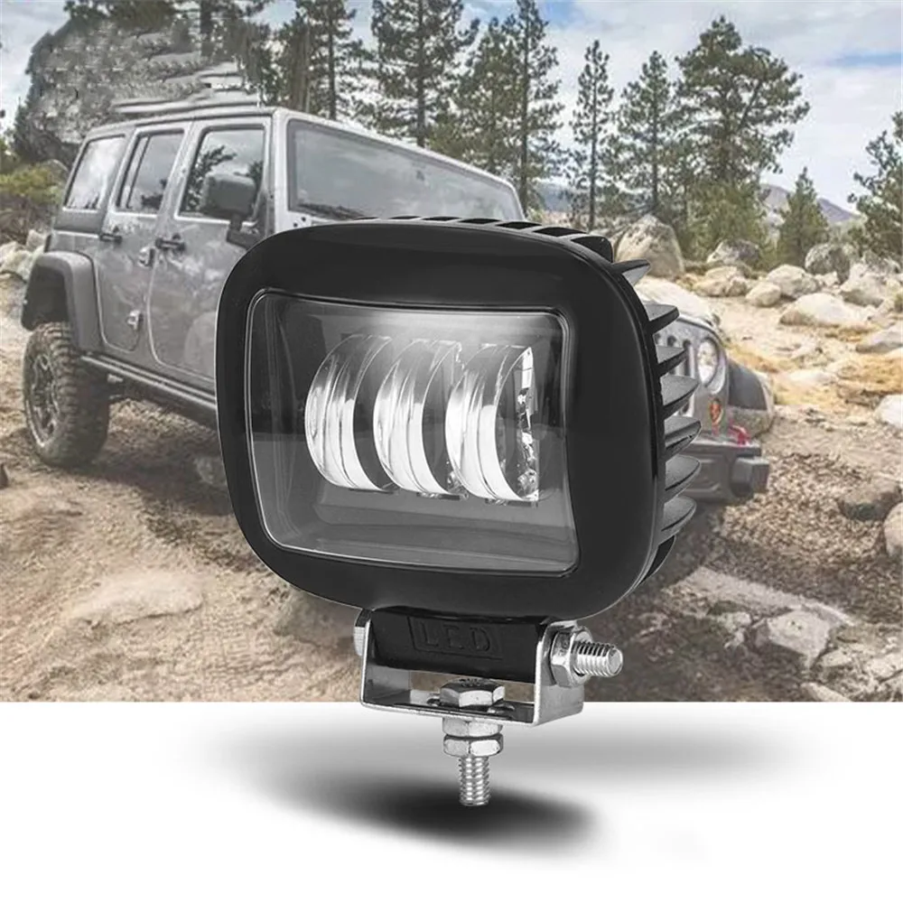 

2pcs Car LED Headlight 30W Round/Square 9-32V IP67 Waterproof Car Worklight 6000K Fog Lights For SUV Truck Motorcycle Headlamp