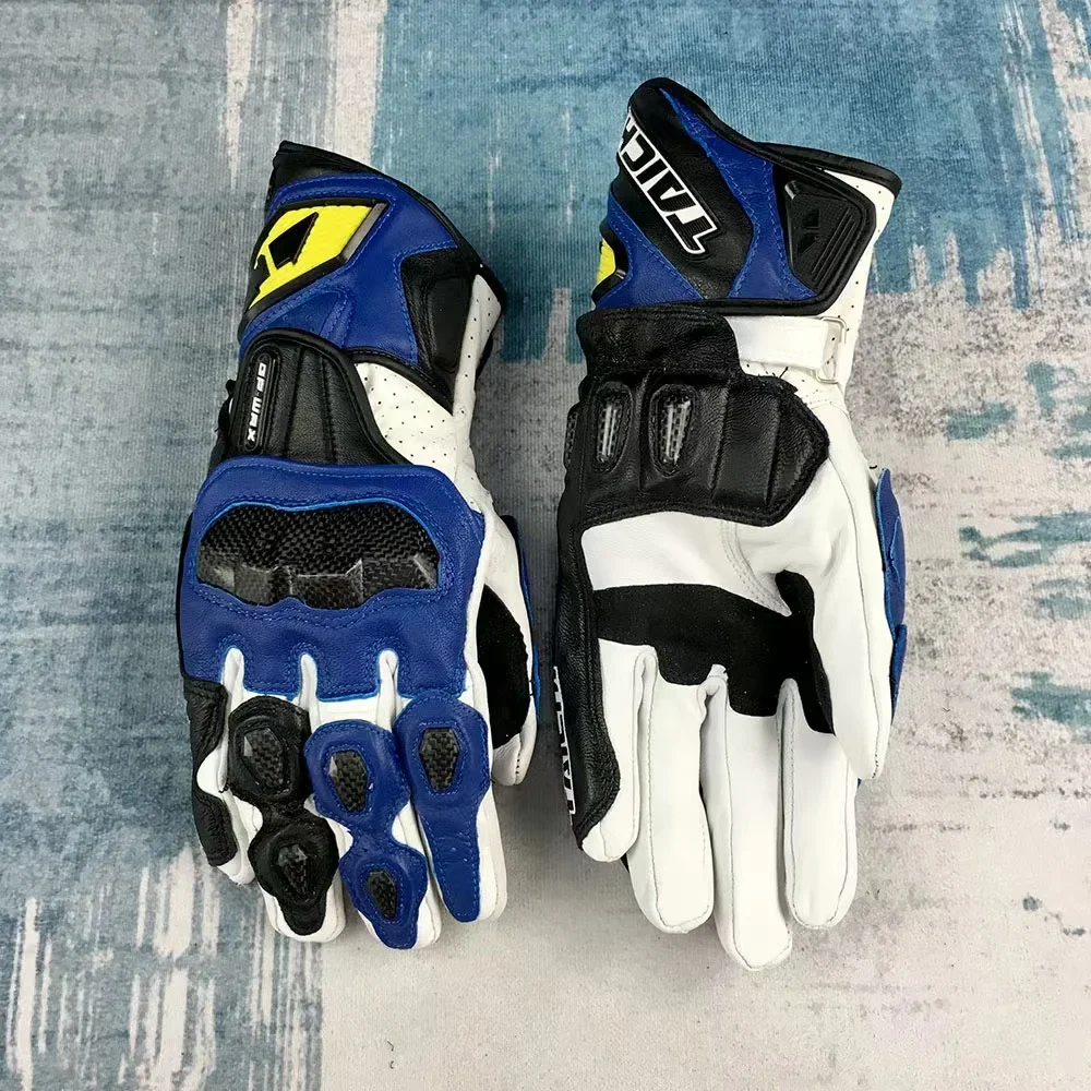 Новые гоночные кожаные перчатки для мотоциклистов длинные устойчивые к падениям