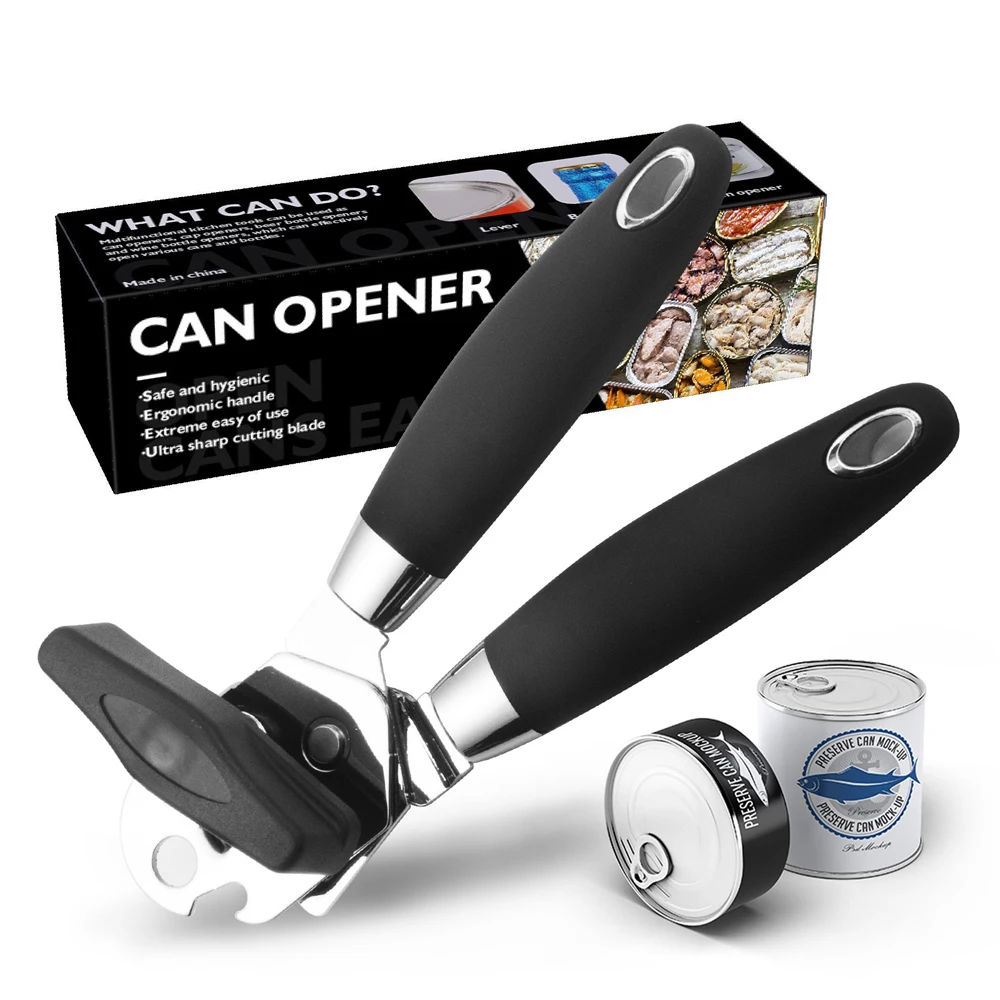 

Can Opener Professional Ergonomic Kitchen Tool Manual Side Cut Can Openers Drink Bottle Opener Knife For Cans Lid Kitchen Gadget