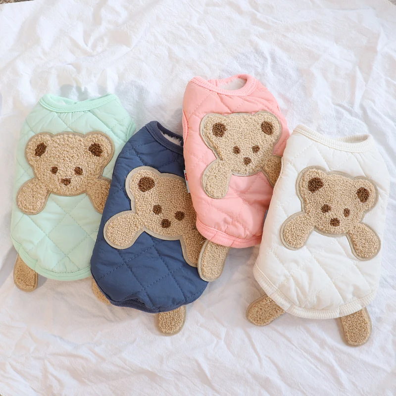 

Winter Pet Clothes Teddy Cute Warm Coat Dog Two Legs Clothing Korean Version Of Puppy Cardigan Pet Supplies