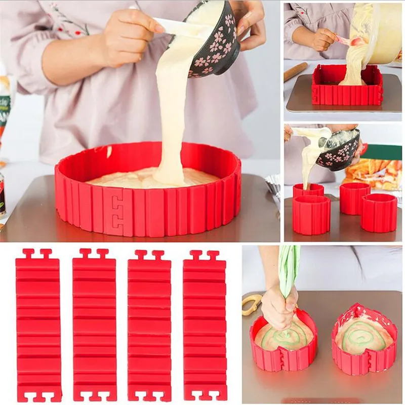 

Baking Snake Silicone Cake Mold DIY Magic Heart Shade Rectangular Round Shade Cake Mold Pastry Tools Kitchen Baking Pastry Tools