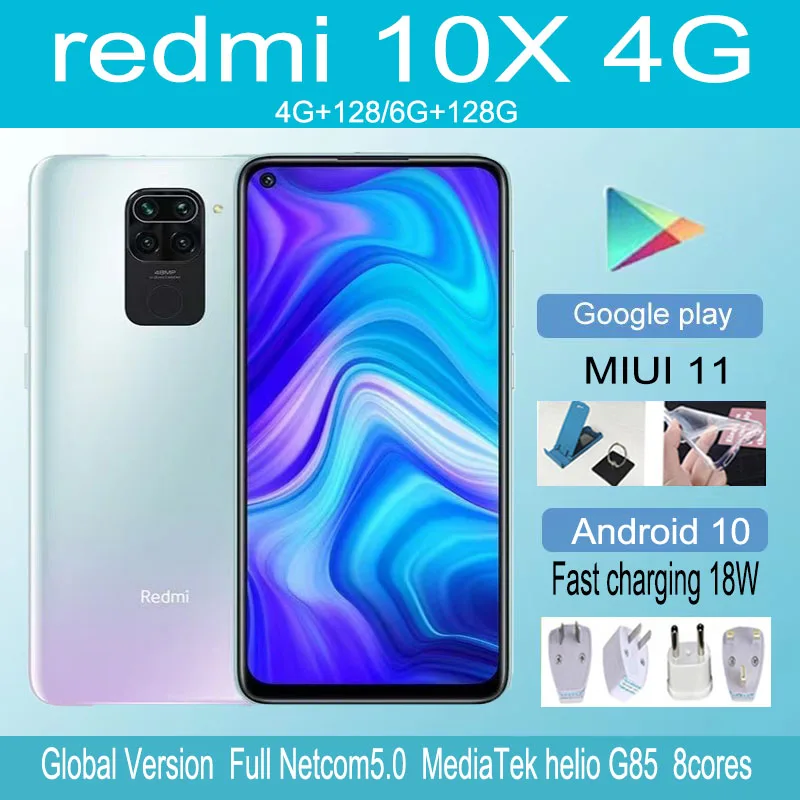 Najtaniej Globalna Wersja Xiaomi 10X/9T 5G Redmi 10X 4G Telefon Komórkowy 8GB 128GB ROM Telefon Komórkowy MTK Helio
