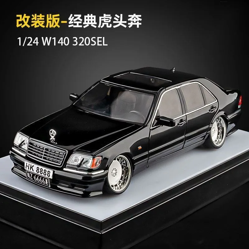 Фото Масштабная модель автомобиля Mercedes-Benz W140 (1:24) из литого сплава с 6 открывающимися дверями и поворотными передними колесами для коллекционеров и хобби-энтузиастов №2