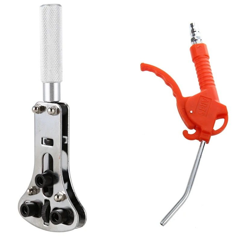 

Gun Grip Air Blower Gun Duster Blower Clean Up Tool With Adjustable Watch Case Removal Mount Three-Claw Open Cover Set