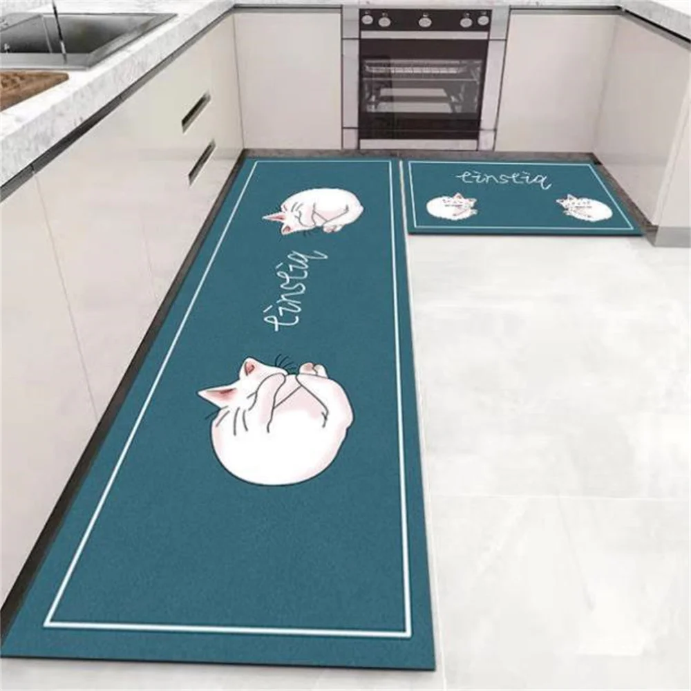 

Restaurant Soil-resistant Floor Mat Anti-slip Foot Rug Household Kitchen Science Absorbent Mat Living Room Bedroom Decor Carpet