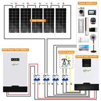 New Arrival 5KW 10KW 15KW 20KW 25KW 30KW Solar Panel System for Houses 220V Solar Energy Storage System Kits Farm