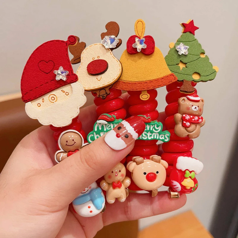 Рождественская эластичная повязка на голову с героями мультфильмов для девочек