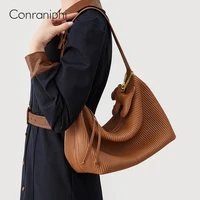 conraniphi totes bags for women trendy vintage handbag female leather bags casual retro brown shoulder bag