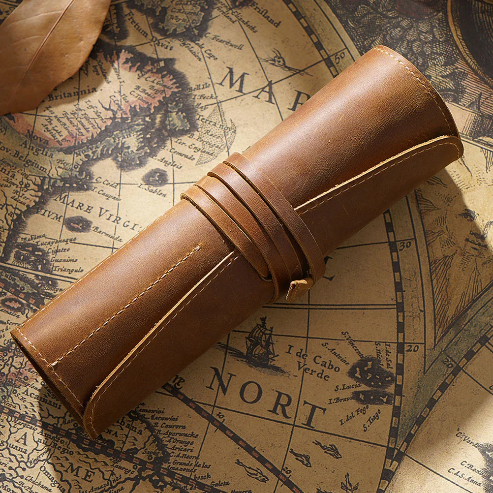 

Vintage Retro Roll Pen Pouch Holder Bag Pen Case for Fountain Ballpoint Pen