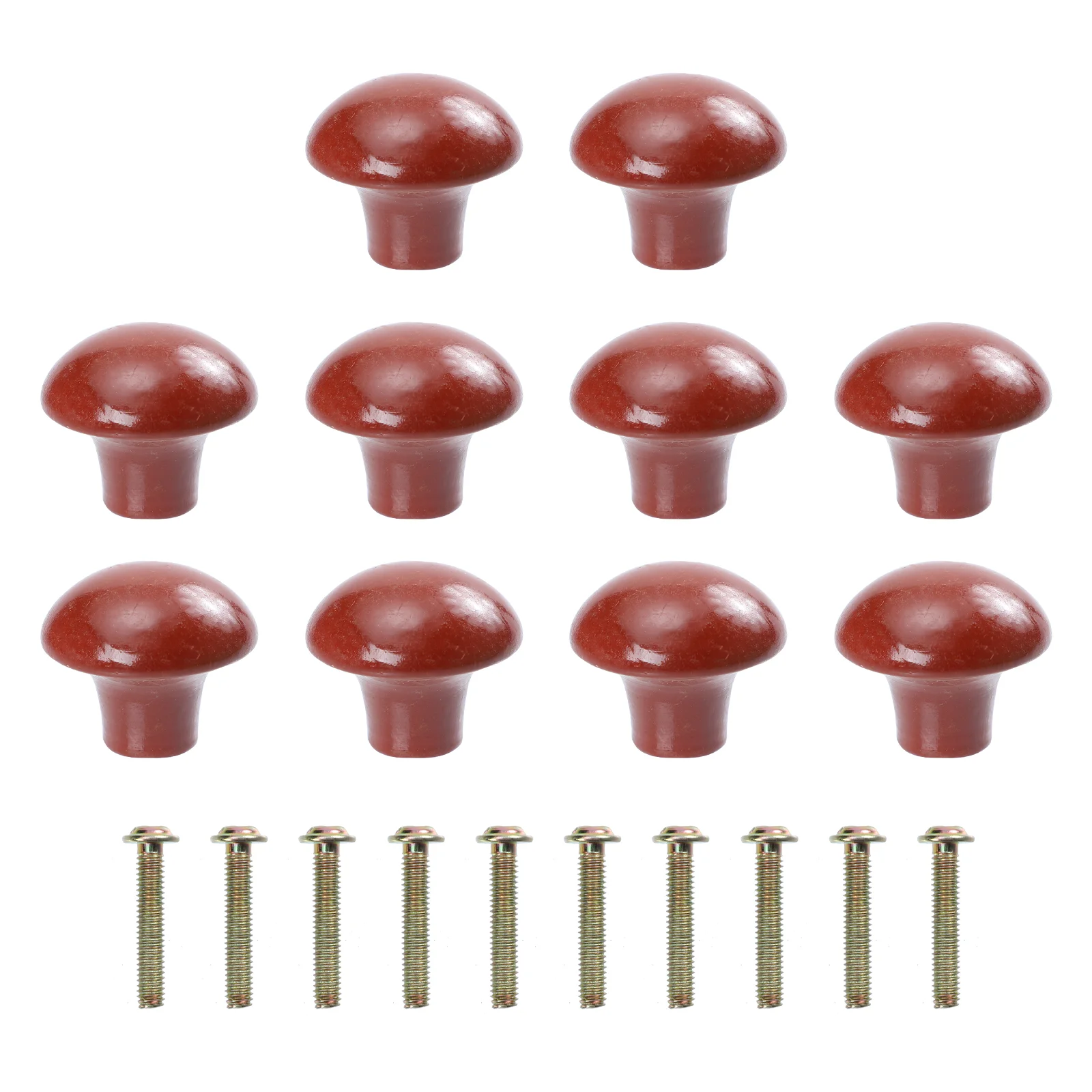 

Handle Knobs Wood Wooden Knob Drawer Cabinet Household Door Round Cupboard Handles Single Hole