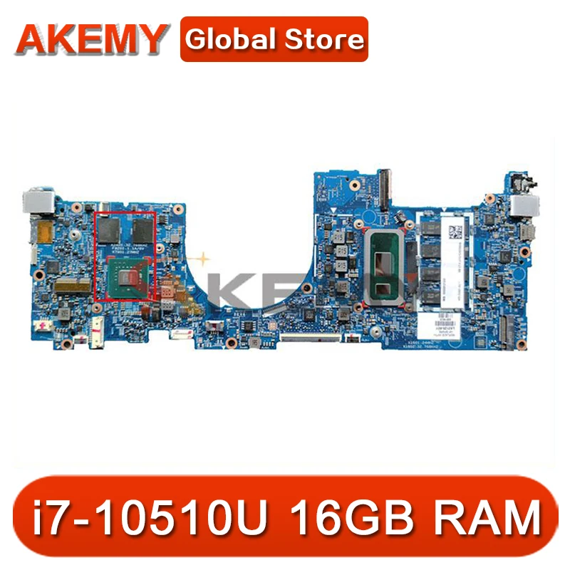 

18744-1 448.0G905.0011 For HP ENVY 13T-AQ 13-AQ Laptop motherboard with i7-10510U CPU N17S-LG-A1 GPU 16GB RAM 100% Tested OK