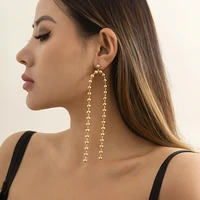 long beads chain earrings for women tassel drop earrings 2022 fashion jewelry hanging earring trendy girl gift