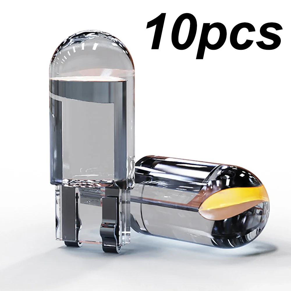 

10X W5W Canbus T10 COB Светодиодные Лампы Для Номерного Знака Автомобиля 6000K Белая Внутренняя Лампа Стеклянные Детали 12V К...