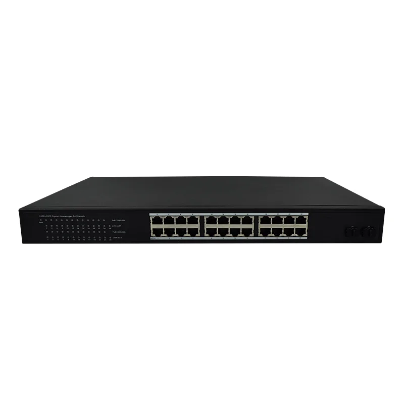 

Original New Comfast 24 ports 10/100/1000 POE+2 Gigabit copper/SFP combo + 2 SFP Network POE Switch