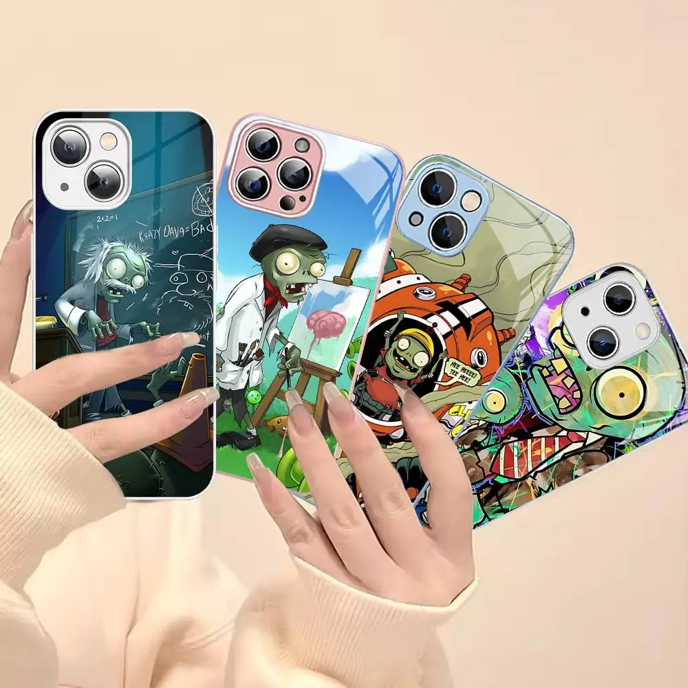 Фото Защитное стекло P-Plants Vs Z-Zombies для Iphone 14 13 12 11 Pro Mini XS MAX 14Plus X XS XR Fundas №2