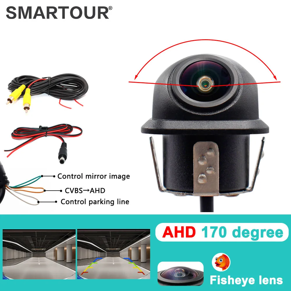 

Камера заднего вида SMARTOUR HD 720P/1080P с ночным видением и объективом типа «рыбий глаз» для Android DVD и AHD мониторов