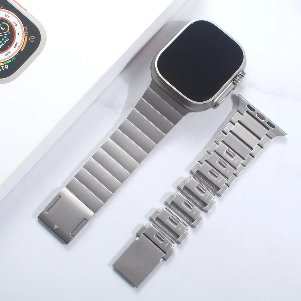 Stainless Steel Band for Apple Watch Ultra Strap 49mm 45mm 41/44mm Slide Remove Magnetic Buckle Correa  Bracelet Series 8 7 43se