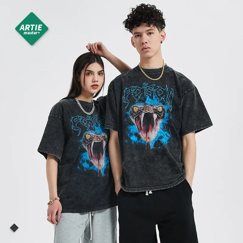 

Мужская хлопковая футболка в стиле хип-хоп, с коротким рукавом