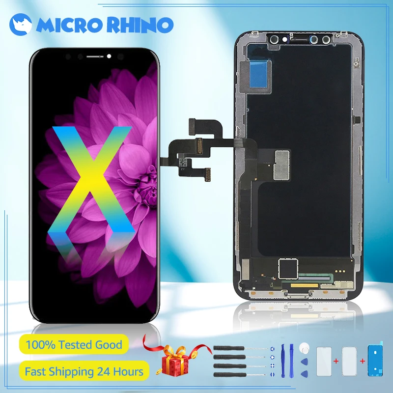 

100% New OLED INCELL LCD For iPhone XR X XS MAX Display With 3D Touch Digitizer Screen Assembly Replacement