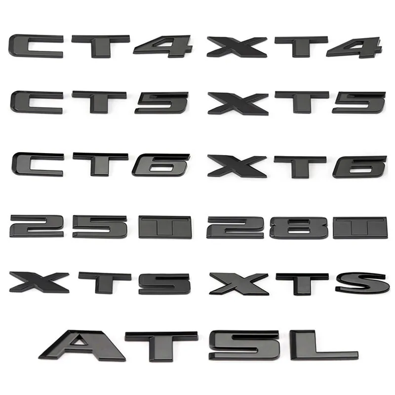 

Car Sticker CT4 5 6 XT6 XTS 25T 28T 40T ATSL Logo Badge Emblem Decals for Cadillac Escalade Tiburon Deville Seville BLS SLS DTS