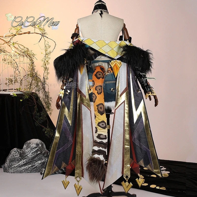 Парик для костюма косплея Genshin Impact парик хвост уши плавное пламя формировать душу