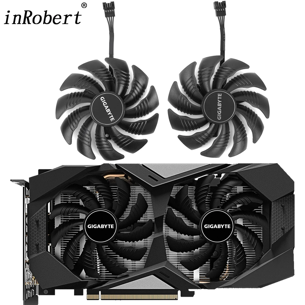 Оригинальный вентилятор для видеокарты Gigabyte RTX 1650 1660 1660Ti 2060 2070 Super Windforce OC 88 мм -