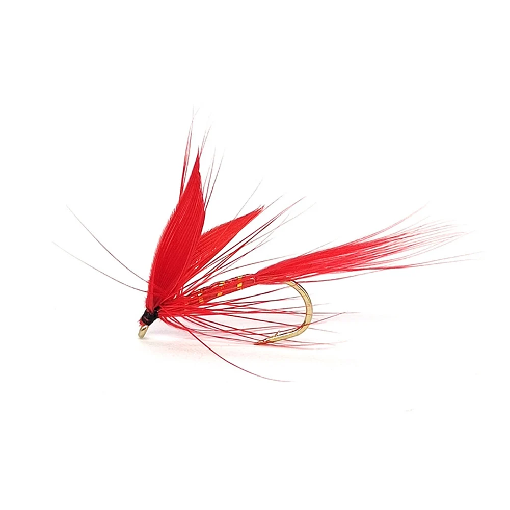

Fly Fishing Bait For Bass Catfish For Trout Salmon Mayfly Lure Realistic Shape Red Wet Fly Bait Fishing Tackle Gear Accessories