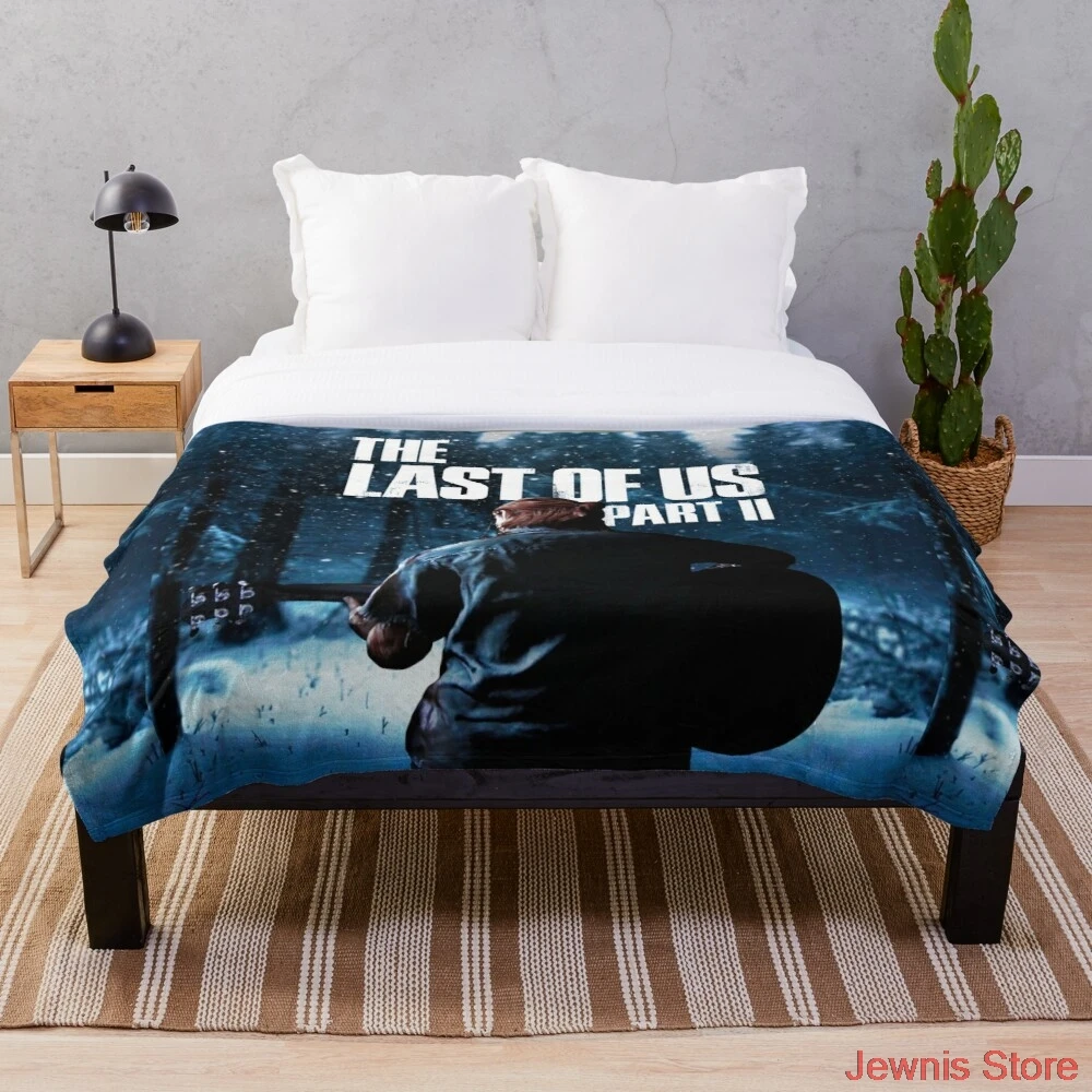 

The Last Of Us Part 2 Winter Song Blanket Warm Cozy Letter Throw Blanket Print on Demand Sherpa Blankets for Sofa Thin Quilt