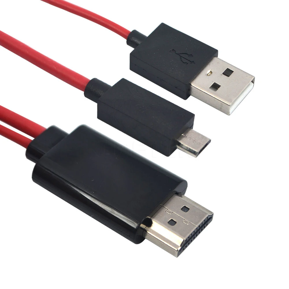 5Pin HDMI Cable 2 IN 1 Micro USB to HDMI Adapter Cable USB to HDMI Converter 1080P Video Cable HDTV For Samsung Galaxy S2 3 4 5 images - 6