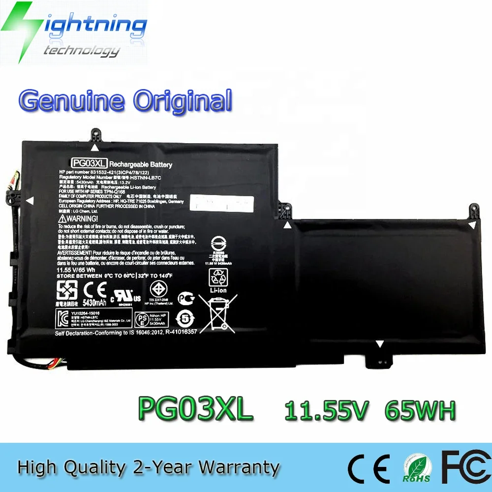 Новый оригинальный аккумулятор для ноутбука PG03XL 11 55 В 65 Втч HP Pavillion Gaming 15-DK 15-EC Omen 5X