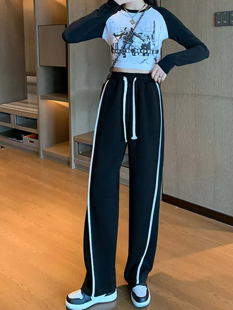 Black High Waist Leggings Women Casual Pants Loose Style Solid Sweatpants Push Up Leggings Home Wear Women Clothing