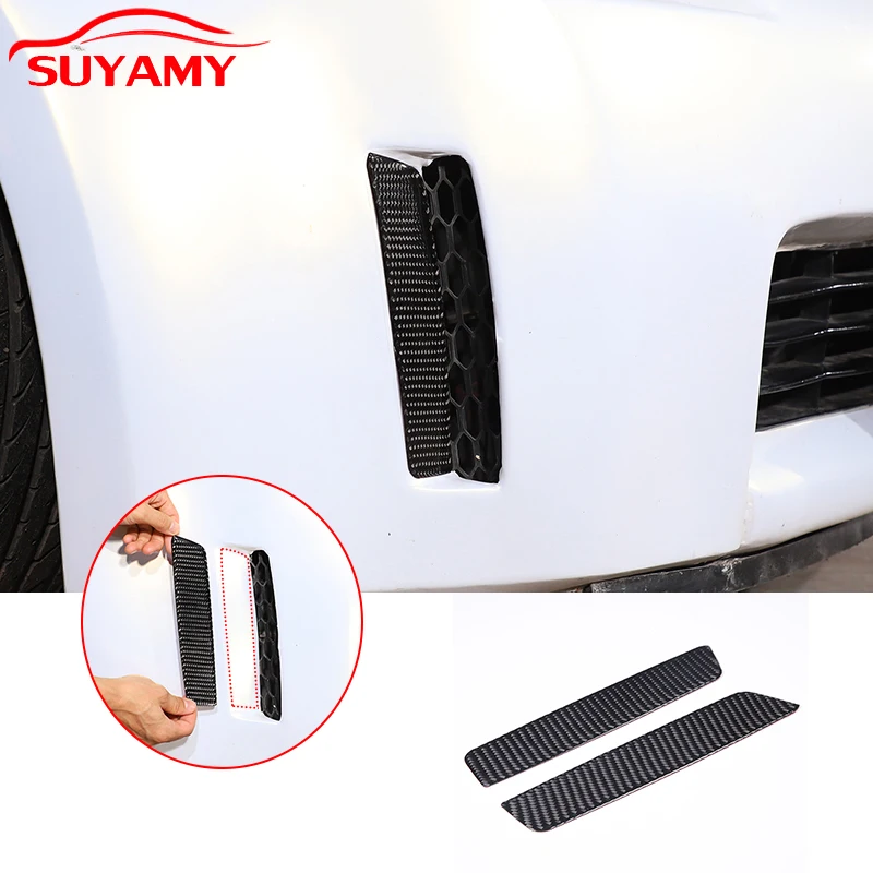 Мягкий карбоновый передний бампер боковой впускной клапан наклейка для Nissan 350Z Z33