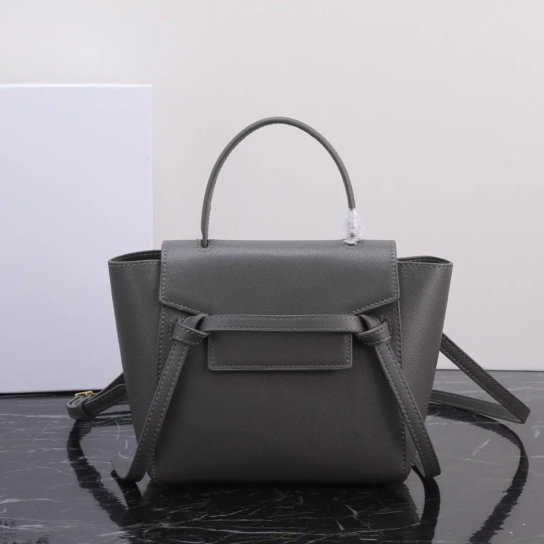

High Quality Womens Catfish Shoulder Bag Pico Detachable Shoulder Strap Luxury Designer Lady Handbags Grained Calfskin Nano Bags
