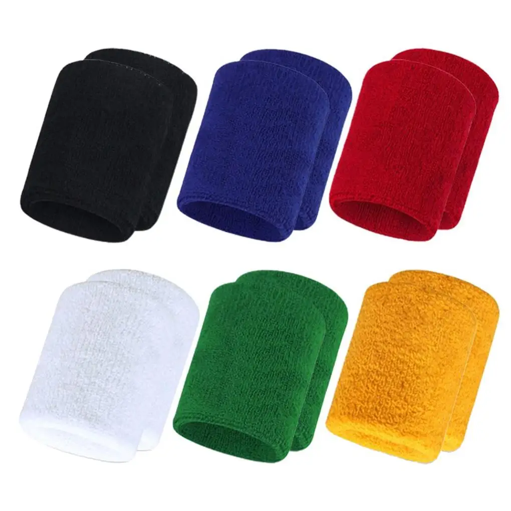

12 Pcs Sports Wristbands Fitness Sweatband Elastic Protector Running