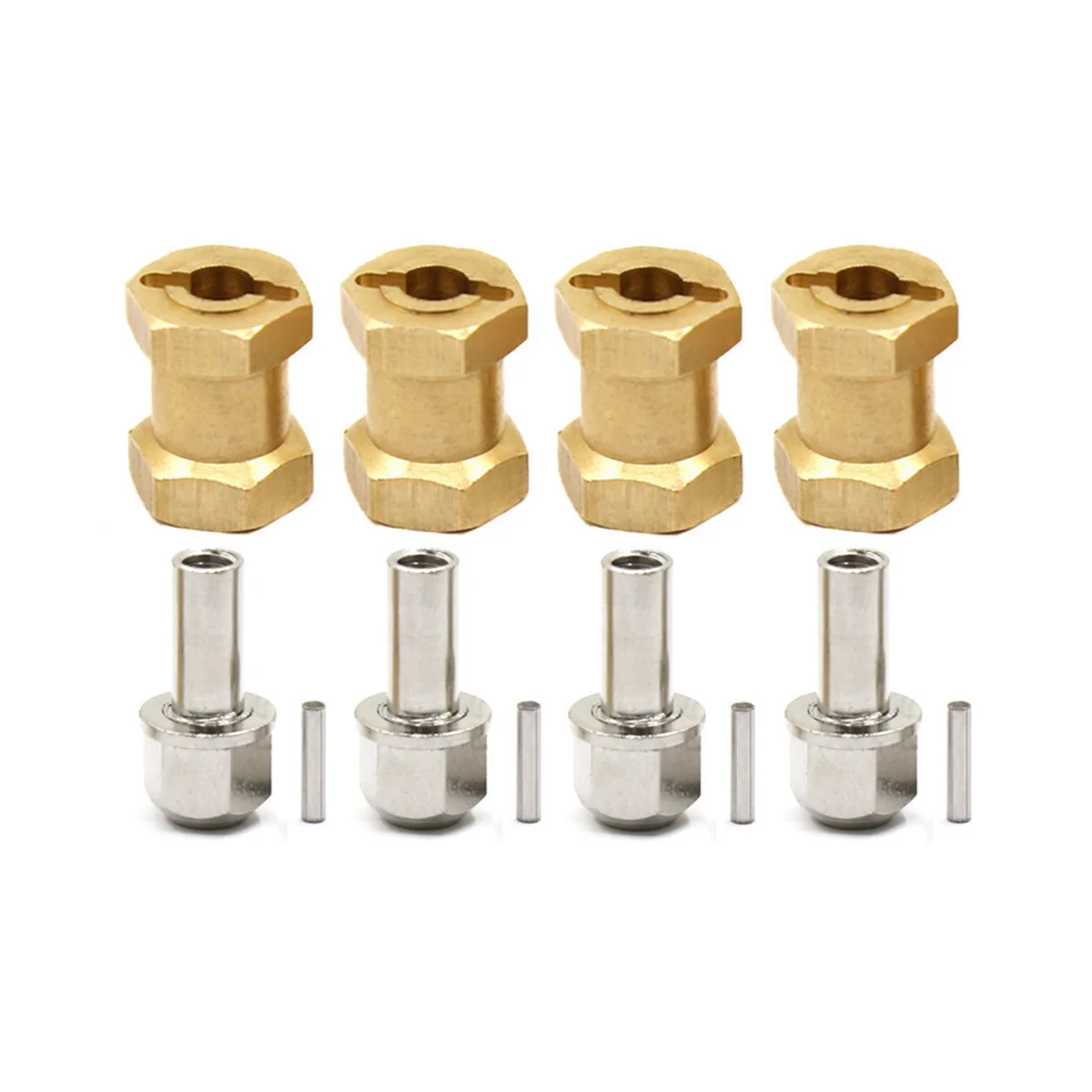 For CC01 SCX10 1/10 Climbing Car Brass Hexagon Lengthening and Widening Coupler,17Mm